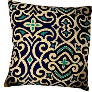 7 Blue and Cream Decorative Pillows